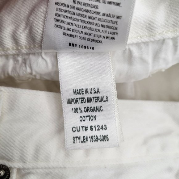 Citizens of Humanity Daphne Crop Women's SZ 29 Organic Cotton White Jeans - Picture 11 of 14